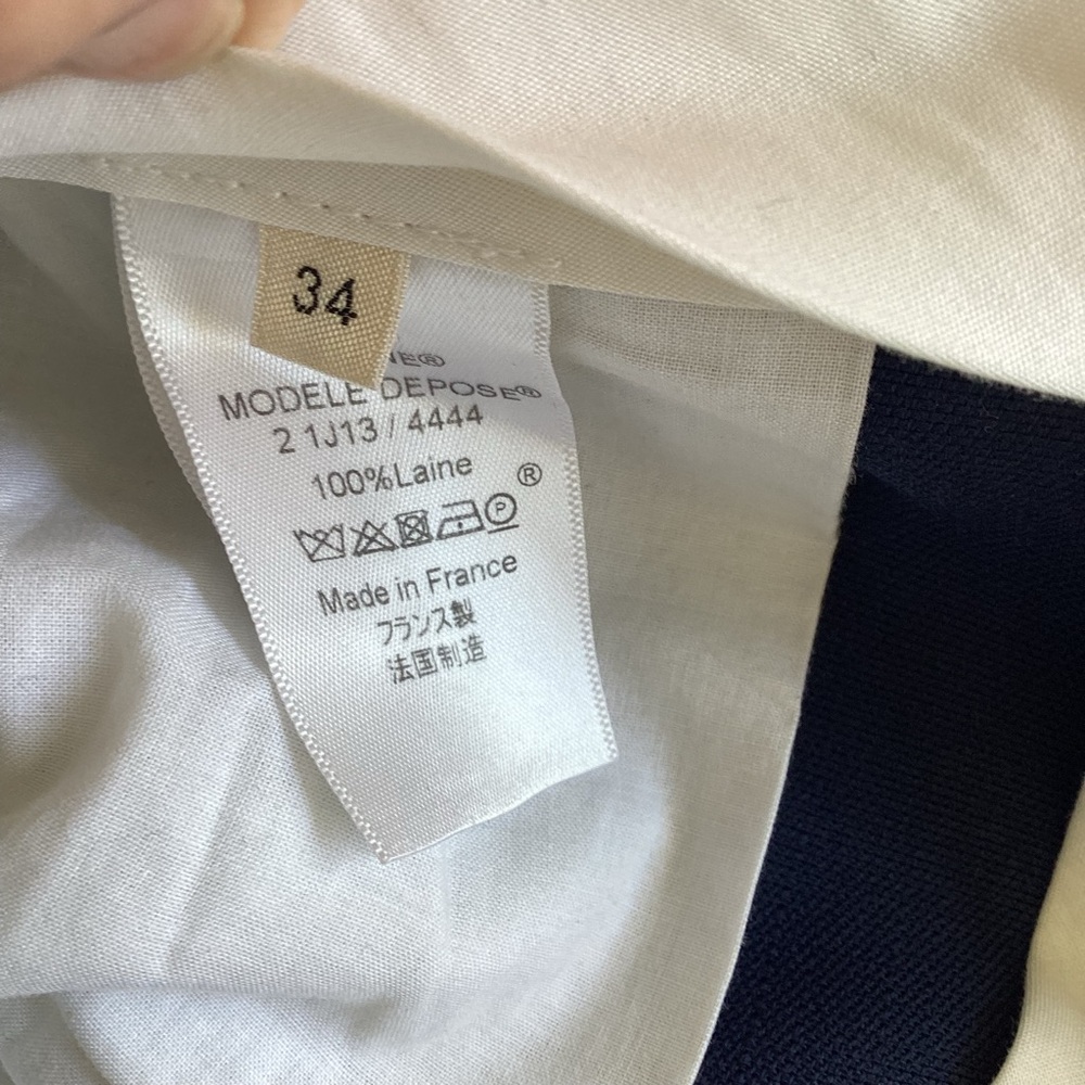 Celine Wide Leg Pants By Phoebe Philo Navy Blue SZ 2/34 - Picture 11 of 11